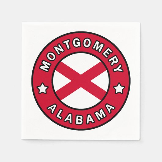 Serviette En Papier Montgomery Alabama (Devant)