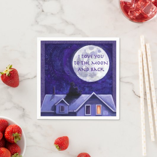 Serviette En Papier Montre Lune (En situation)