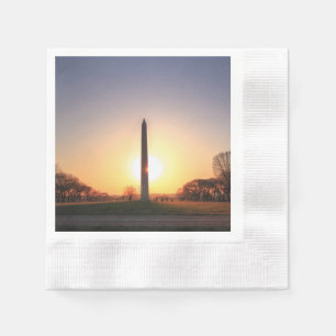 Serviette En Papier Monument de Washington au coucher du soleil