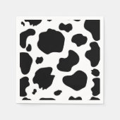 Serviette En Papier Moo Cow Spots Imprimer Black & White Anniversaire  (Devant)