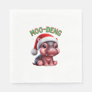 Serviette En Papier Moo-Deng Père Noël Noël Funny mignon bébé Pygmée H