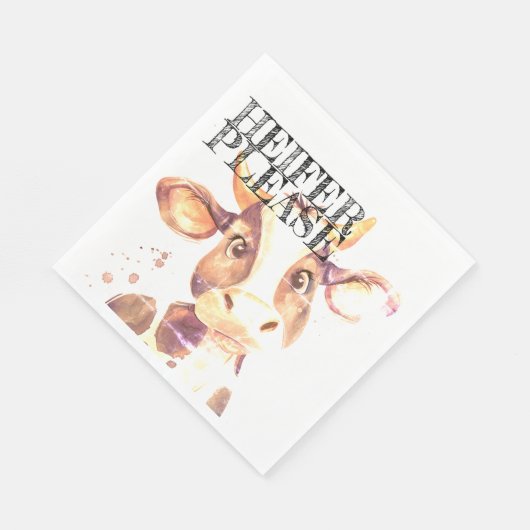 Serviette En Papier Moo-ve sur des serviettes ennuyeuses : Heifer S'Il (Coin)