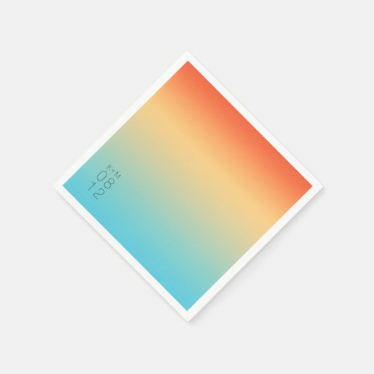 Serviette En Papier Mood Gradient Mariage Ciel tropical ID741 (Coin)