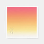 Serviette En Papier Mood Gradient Mariage Hot Summer ID741 (Devant)
