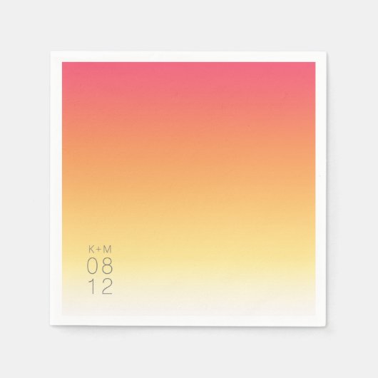 Serviette En Papier Mood Gradient Mariage Hot Summer ID741 (Devant)