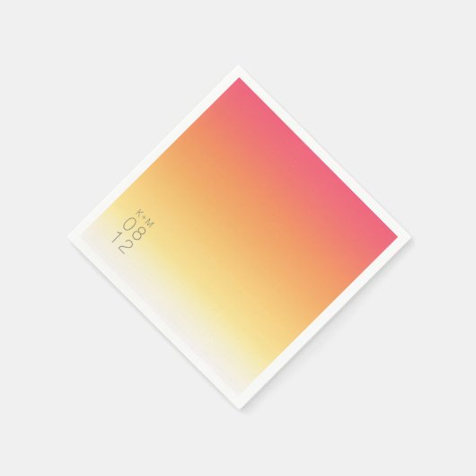 Serviette En Papier Mood Gradient Mariage Hot Summer ID741 (Coin)