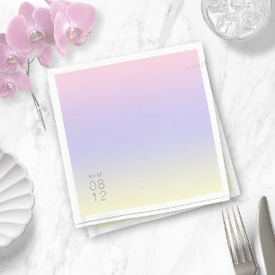 Serviette En Papier Mood Gradient Mariage Pastel Dawn ID741