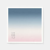 Serviette En Papier Mood Gradient Mariage Prussian Sky ID741 (Devant)