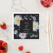 Serviette En Papier Moody Dahlia Floral (En situation)