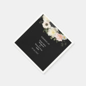 Serviette En Papier Moody Peonies et Anemones Mariage en fleurs (Coin)