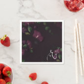 Serviette En Papier Moody Purple Bloom Grunge Mariage (En situation)