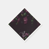 Serviette En Papier Moody Purple Bloom Grunge Mariage (Coin)