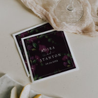 Moody Purple Blooms | Mariage Motif noir
