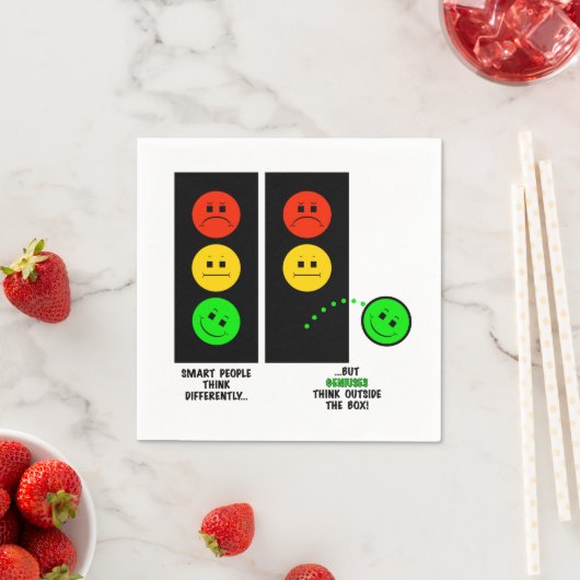 Serviette En Papier Moody Stoplight Genius Pense Dehors De La Boîte (En situation)