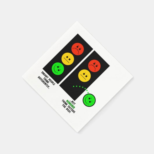Serviette En Papier Moody Stoplight Genius Pense Dehors De La Boîte (Coin)