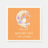 Serviette En Papier Moon Cute Ghost Éffrayant Un Halloween 1er Anniver (Devant)
