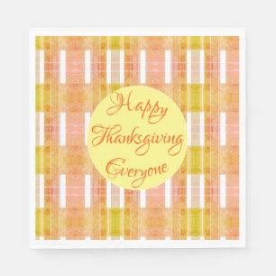 Serviette En Papier Moon de récolte Thanksgiving Plaid Papier serviett