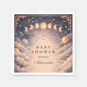 Serviette En Papier Moon Phases Space Baby Shower (Devant)