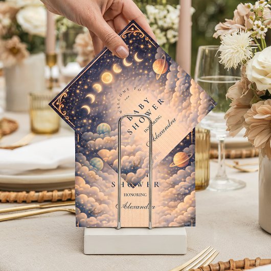 Serviette En Papier Moon Phases Space Baby Shower