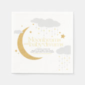 Serviette En Papier Moonbeams and baby dreams baby shower yellow (Devant)
