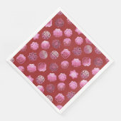Serviette En Papier Mooncakes rose et rouge (Coin)