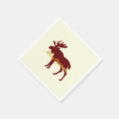 Serviette En Papier Moose Plaid Ski Lodge Holiday Party Napkins (Coin)