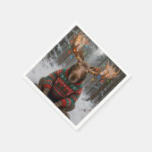 Serviette En Papier Moose Wearing Ugly Christmas Sweater (Coin)