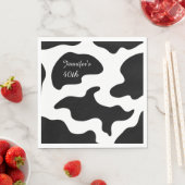 Serviette En Papier Moosiciens Vache drôle fête d'anniversaire (En situation)
