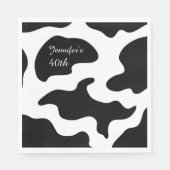 Serviette En Papier Moosiciens Vache drôle fête d'anniversaire (Devant)