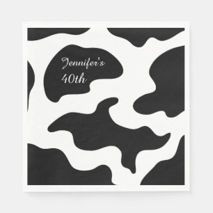Serviette En Papier Moosiciens Vache drôle fête d'anniversaire