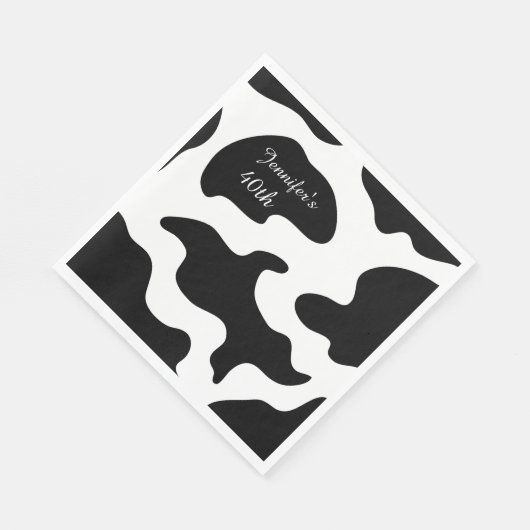 Serviette En Papier Moosiciens Vache drôle fête d'anniversaire (Coin)