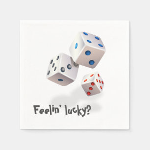 Serviette En Papier Morceau blanc avec points colorés