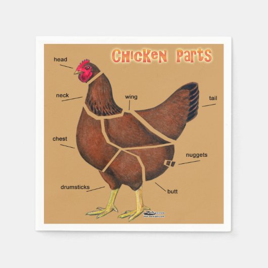 Serviette En Papier Morceaux de poulet (Devant)