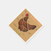 Serviette En Papier Morceaux de poulet (Coin)