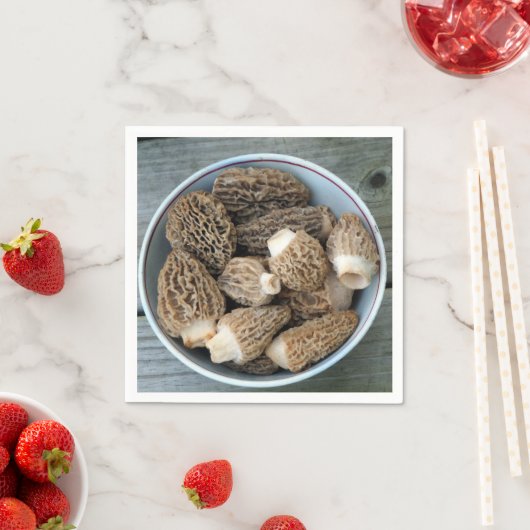Serviette En Papier Morel Mushrooms (En situation)