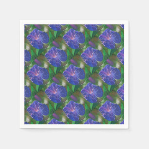 Serviette En Papier Morning Glory (Ipomoea Purpurea) Petals et Dew Dr.