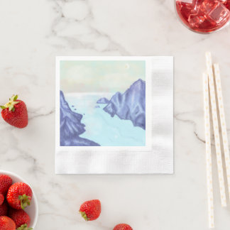 Serviette En Papier Morning on the Fjord