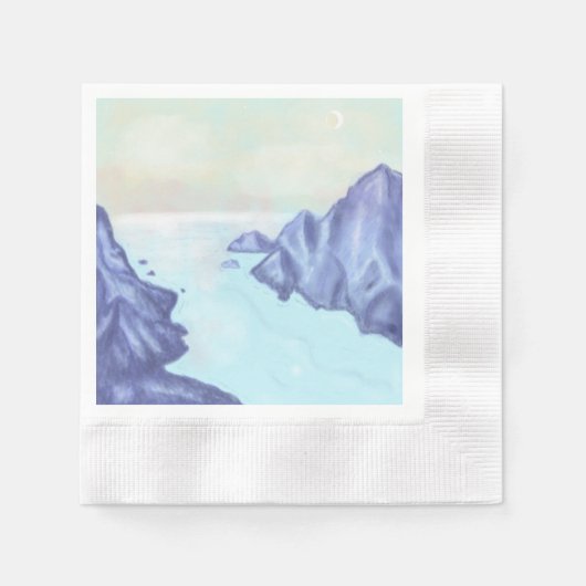 Serviette En Papier Morning on the Fjord (Devant)