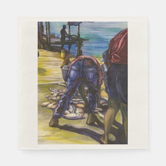 Serviette En Papier Morning's Catch, Harbour Island, Bahamas (Devant)