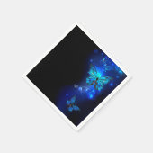 Serviette En Papier Morpho Butterfly in the Dark Background (Coin)