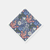 Serviette En Papier Morris Blue Arrière - plan 1896 Compton Floral Pat (Coin)
