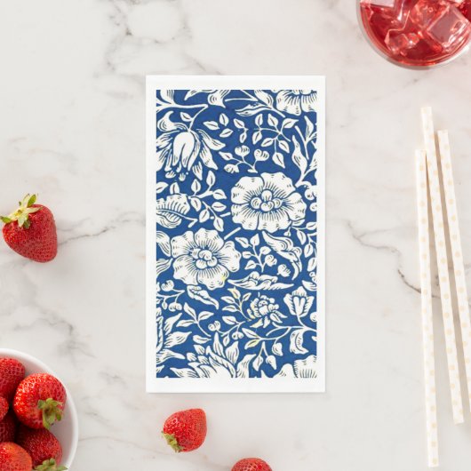 Serviette En Papier Morris - Mallow bleu (En situation)