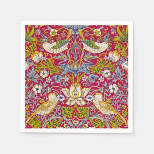 Serviette En Papier Morris Voleur de Fraises Rouge Framboise Citron Fl