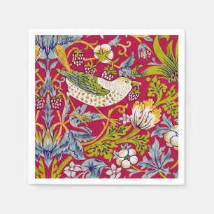 Serviette En Papier Morris Voleur de Fraises Rouge Framboise Citron Fl