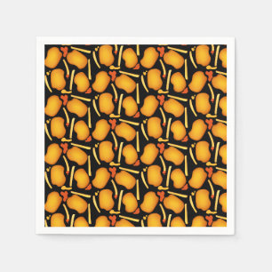Serviette En Papier Morsures De Poulet Fraisées De Pomme De Terre