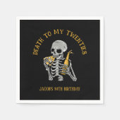 Serviette En Papier Mort à mes 20 ans Squelette (Devant)