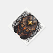 Serviette En Papier Mosaic Eagle Portrait Coussin rond (Coin)