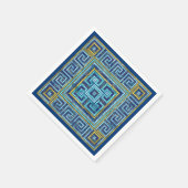 Serviette En Papier Mosaic Tile Greek Meander Key (Coin)