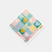 Serviette En Papier Mosaïque d'affection (Coin)