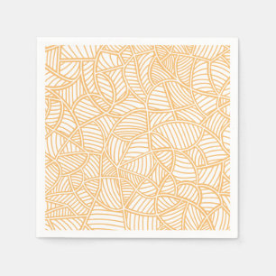 Serviette En Papier Mosaïque feuille aléatoire pâle orange